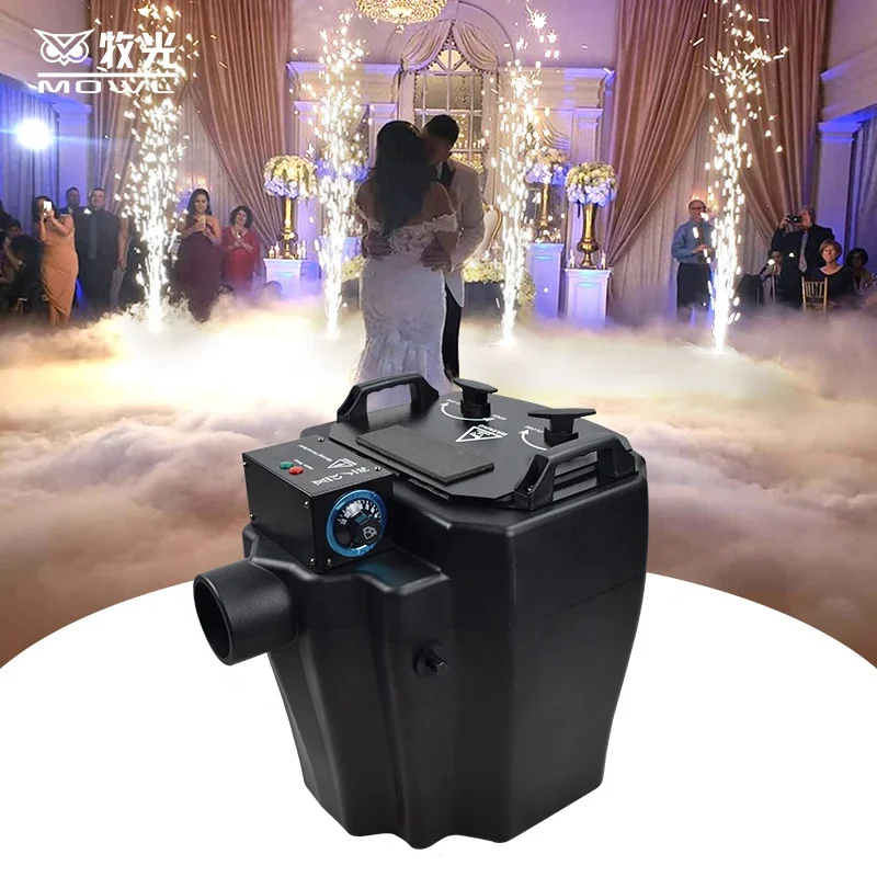 MOWL 6000W High Power Low Lying Smoke Machine Dry Ice Fog Machine for Wedding Stage Party