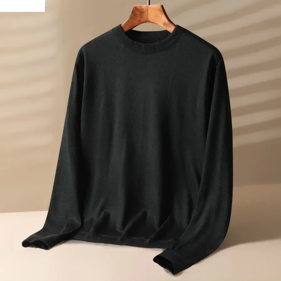 جديد الرجال الدافئة محبوك قاع قمصان الخريف الشتاء طويلة الأكمام س الرقبة تريكو البلوفرات عارضة الأعمال قمم قمصان الرجال