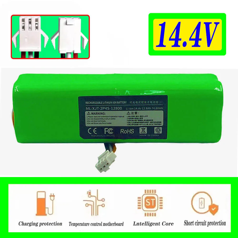 🥈New For Xiaomi Viomi S9 ROIDMI EVE PLUS Robotic Vacuum Cleaner2026  14.4V 5200/6500/9800/12800mAh Robot Battery