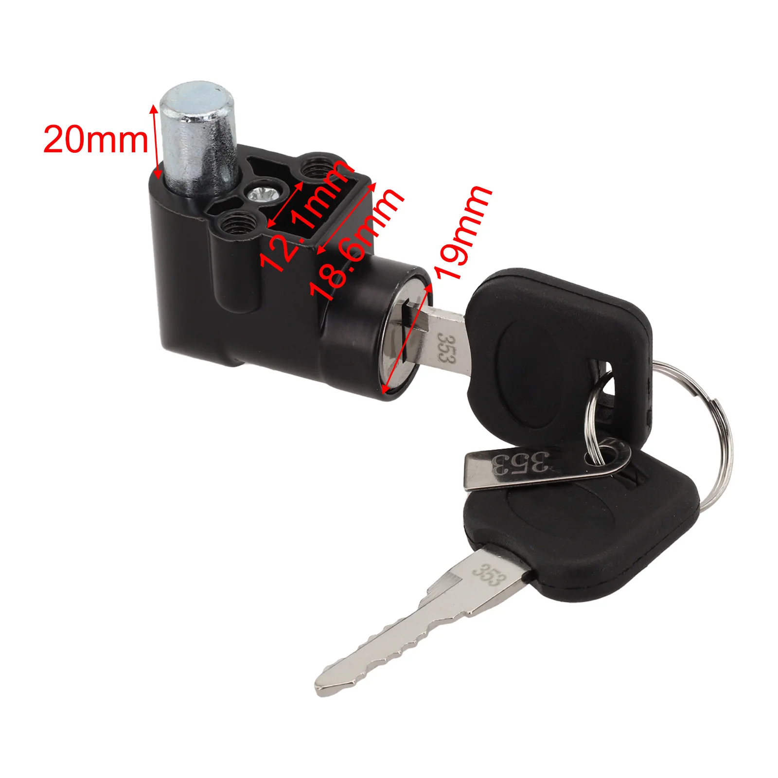 Electric Bicycle Ebike Electric Vehicle For Hailong Battery Box Lock With 2Key For Hailong 1 Battery Case 1-2 Battery Anti-theft