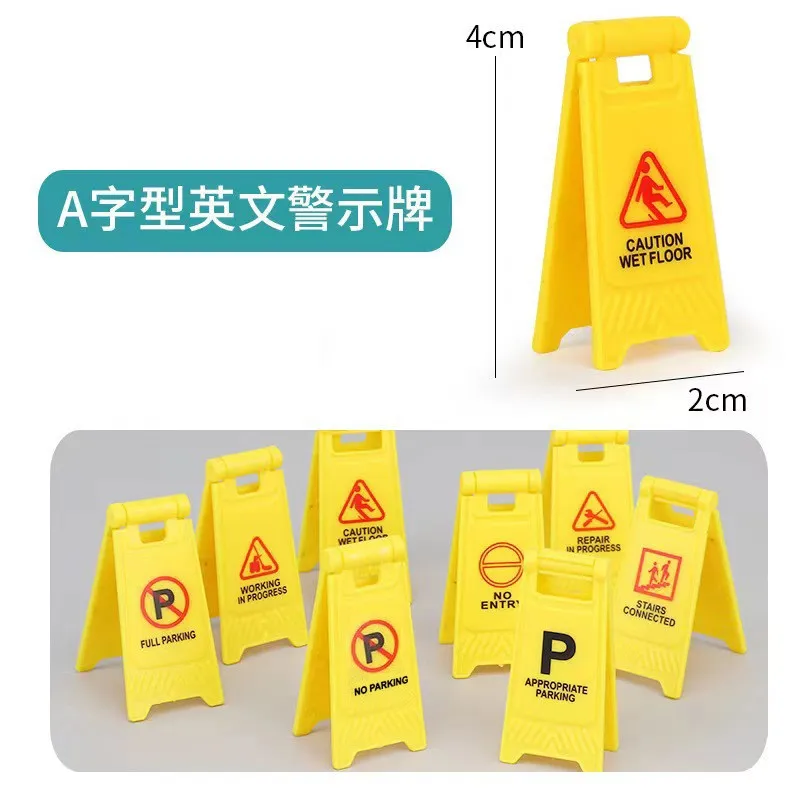 

15pcs Simulation Roadblock Realistic Traffic Scene Miniature Props For Kids Educational Play Street Signs Set Sand Table Driving