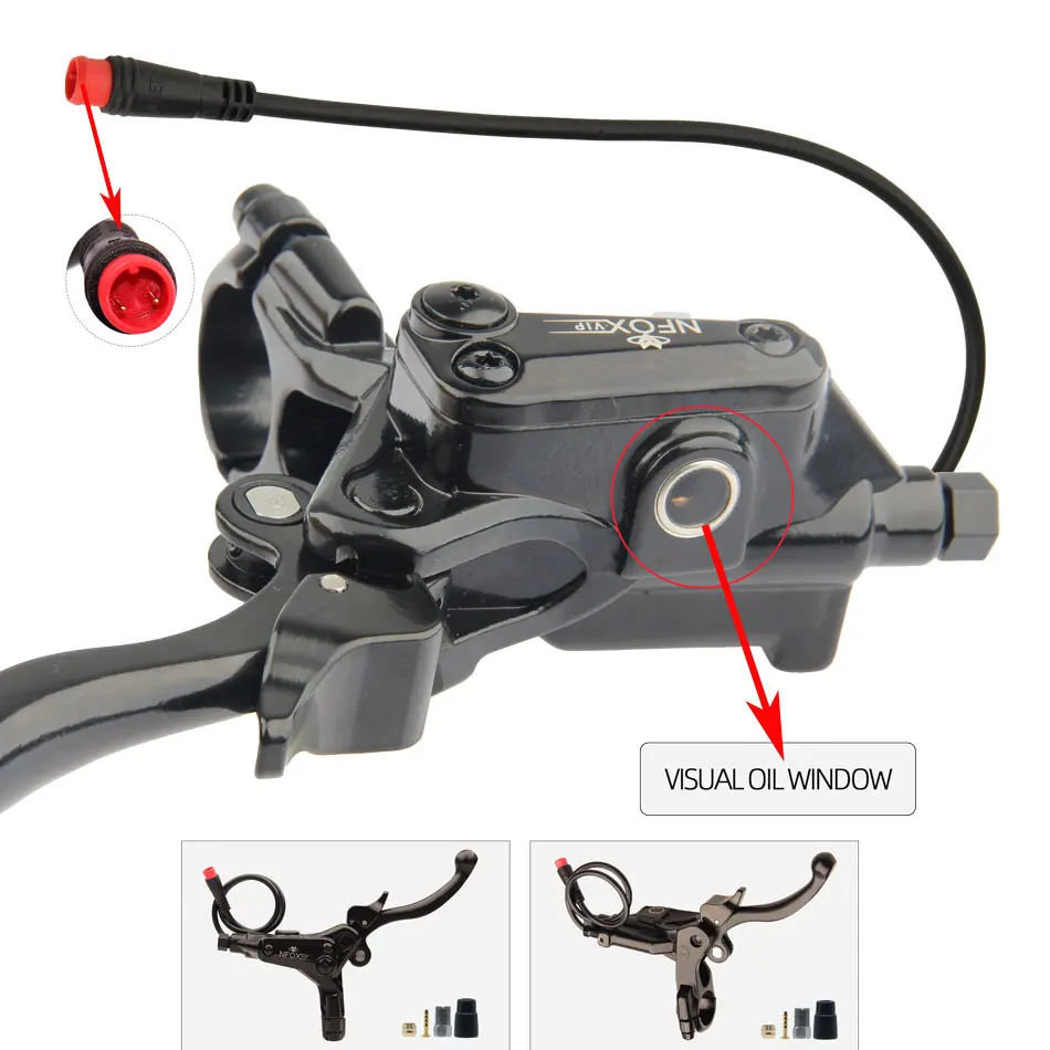 

B015 Парковочный гидравлический рычаг масляного тормоза с отключением питания, электрический скутер, электронный велосипед, аксессуары для руля трехколесного велосипеда