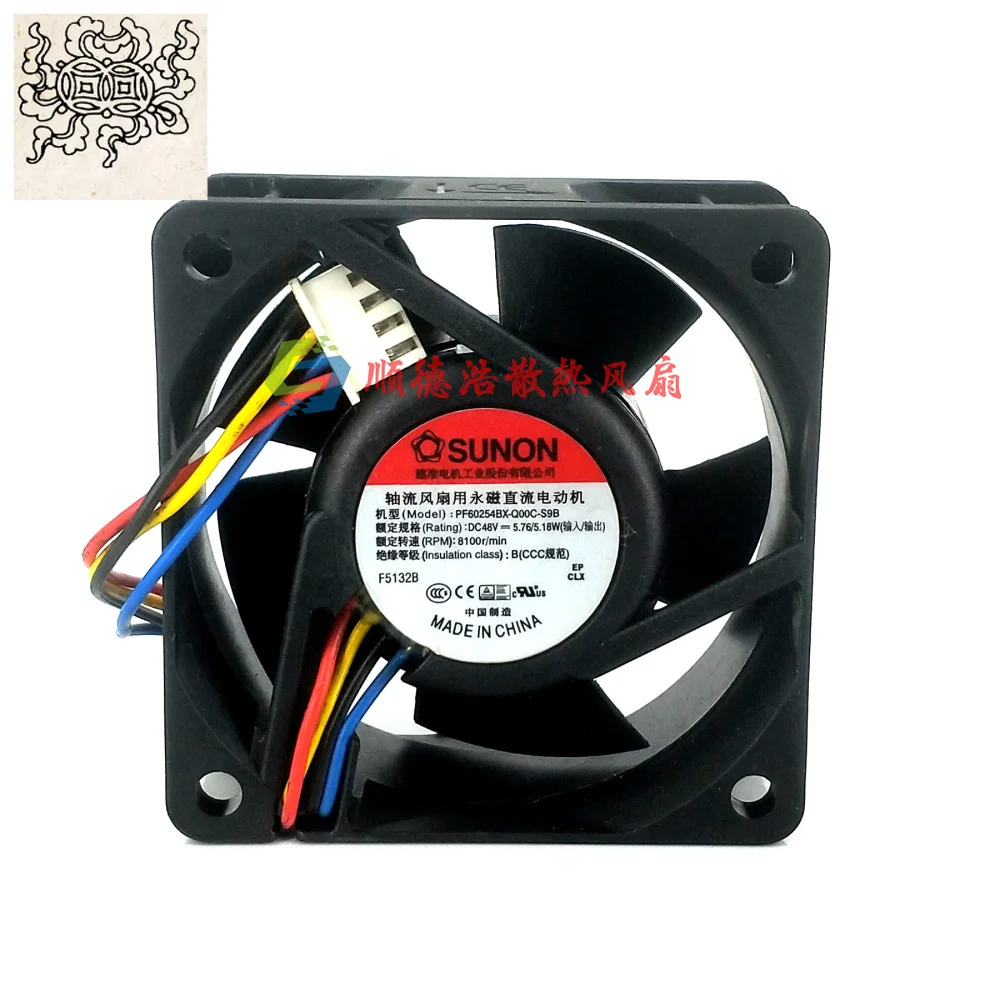 

Ltsf For SUNON PF60254BX-Q00C-S9B DC 48V 5.76W 60x60x25mm 4-Wire Server Cooling Fan