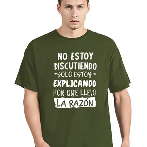 أنا لا أحتضن ، أنا أشرح لماذا أنا على حق تي شيرت نص مضحك نكتة فكاهة إسبانية قميص كاجوال قطن للجنسين ناعم أفضل 8 قميص واضح مبيعا - رقم 3