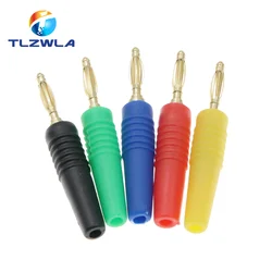 5PCS 2MM Gold Plated Banana Plug Electrical Connector Adaptor 5 Colors Black/Red/Yellow/Green/Blue