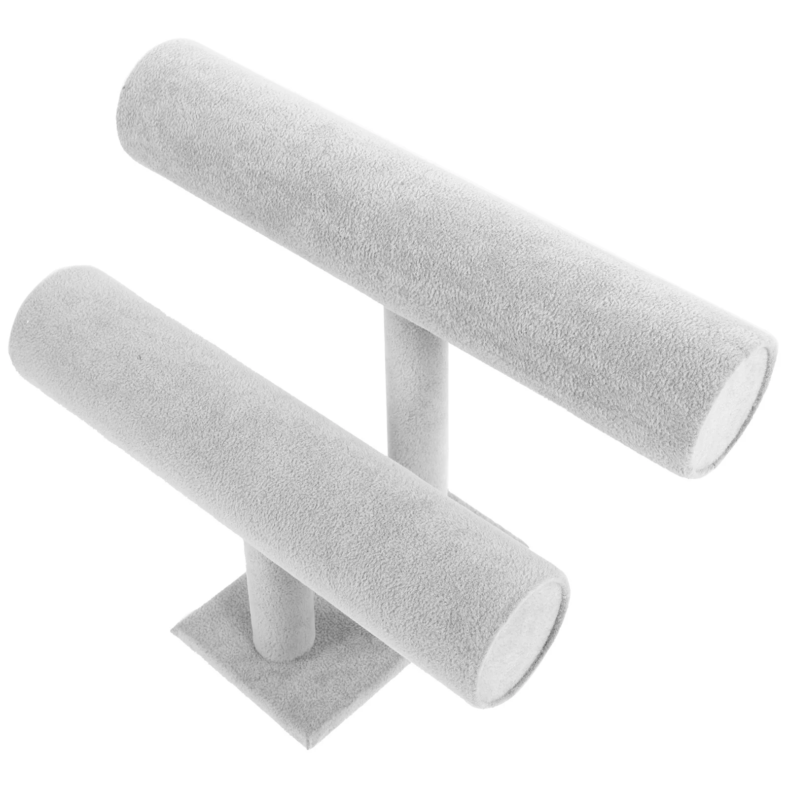 

2 Tier Detachable Grey Bracelet Holder Stand For Jewelry Storage Display Rack Sturdy Bangle Stand Easy Assemble Space Saving