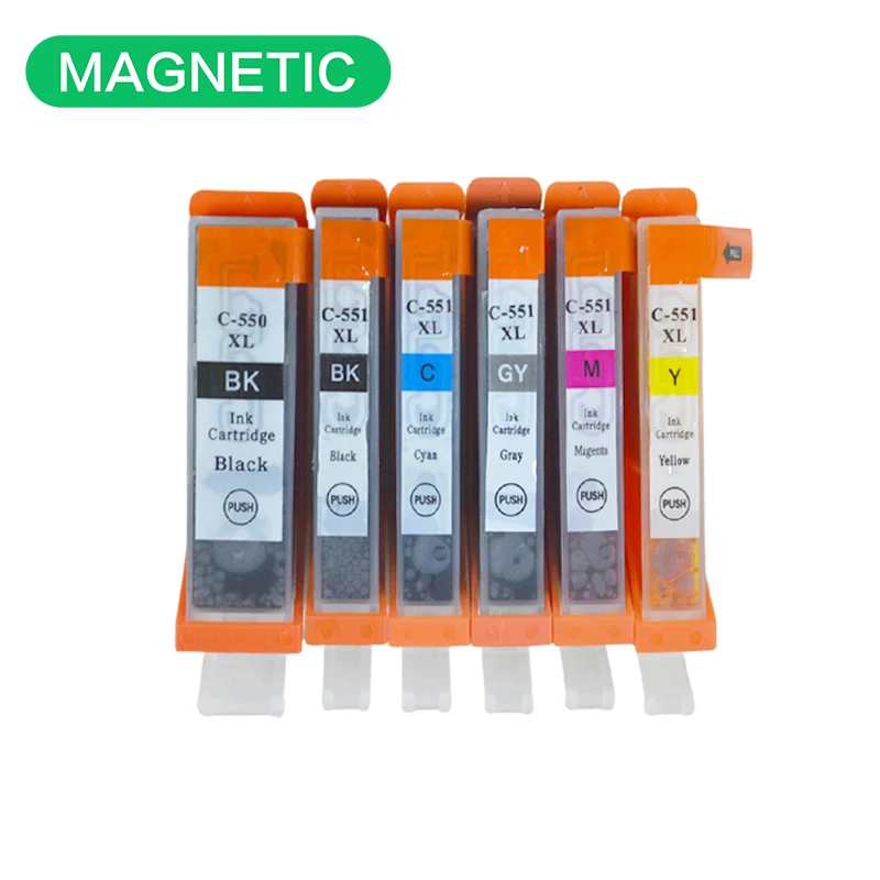 6pcs full ink cartridge PGI550 CLI551 for canon Pixma MG5400 MX925 MX725 MG5450 MG5550 compatible ink cartridges printer pgi550