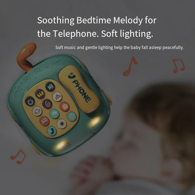 赤ちゃん向けストーリーテラー電動玩具、子供向け教育早期学習シミュレーション電話車モデル、ライトミュージック付き