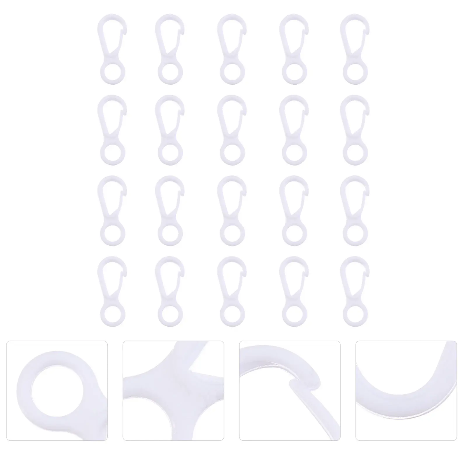 

250 Pcs Mask Hanging Hooks Durable Plastic Easy Open Close Perfect for Backpack Key Mobile Phone Simple Practical Craft Supplies