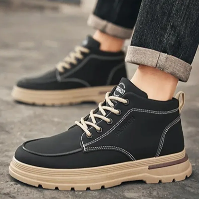 أحذية رجالي موضة أحذية عالية الجودة غير رسمية برباط علوي أحذية منصة 2026New أحذية رياضية رجالية عالية الجودة أحذية رياضية للكاحل بوتاس هومبر