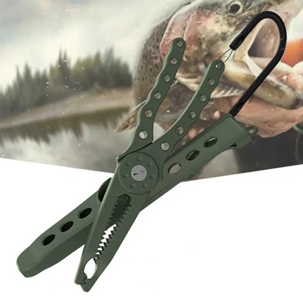 

Fish Gripper Sawteeth Multifunctional Antislip Ergonomic Handle Portable Fish Control with Buckle Durable Fishing Control Pliers