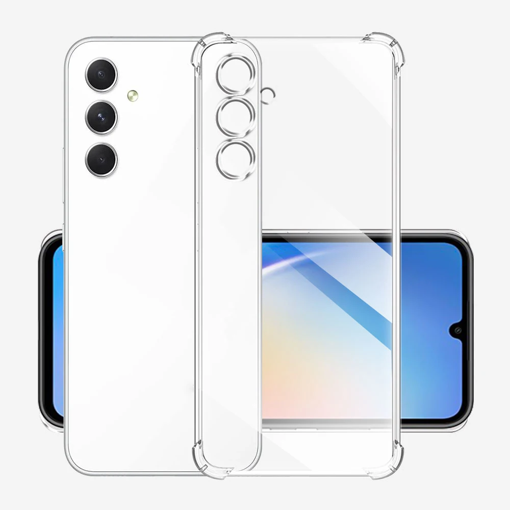 Dicke, stoßfeste, klare Silikonhülle für Samsung Galaxy A16 A26 A36 A56 A05S A14 A24 A34 A15 A25 A35 A55 A07 A17 4G 5G