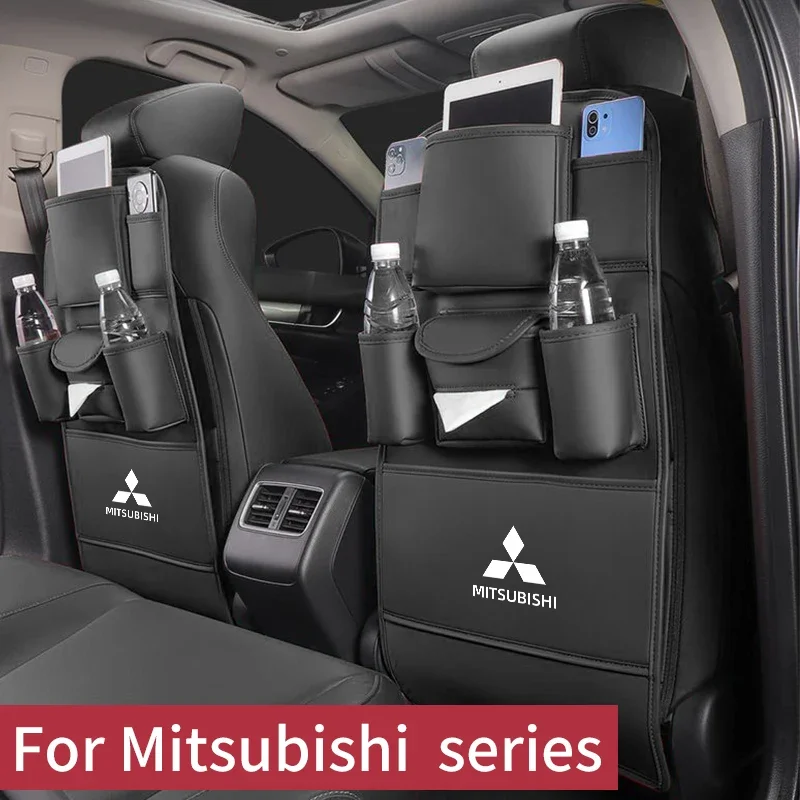 

For Mitsubishi Outlander Lancer EX ASX Pajero L200 Car Seat Child Anti Kick Pad Car Seat Back Row Anti Dirt Leather Pad