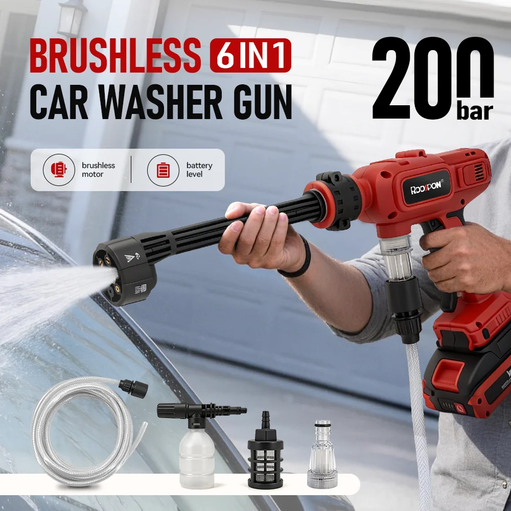 Foam Cannon Car Wash - 6'sı 1 Arada Yüksek Basınçlı Araba