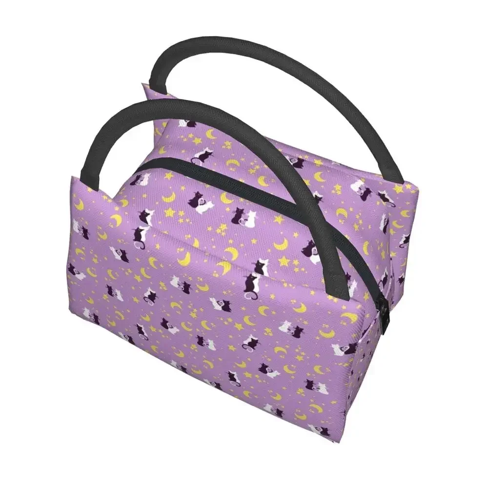 Moon Pattern Thermal Insulated Lunch Bags Women Japanese, Shojo, Sailor Portable Lunch Container Meal Food Box