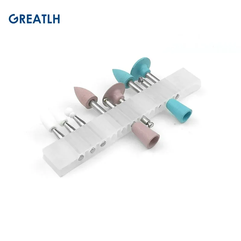 Dental Light-Curing Resin Polishing Set Composite Polishing Kit Ceramic Silicon Rubber Dental Materials