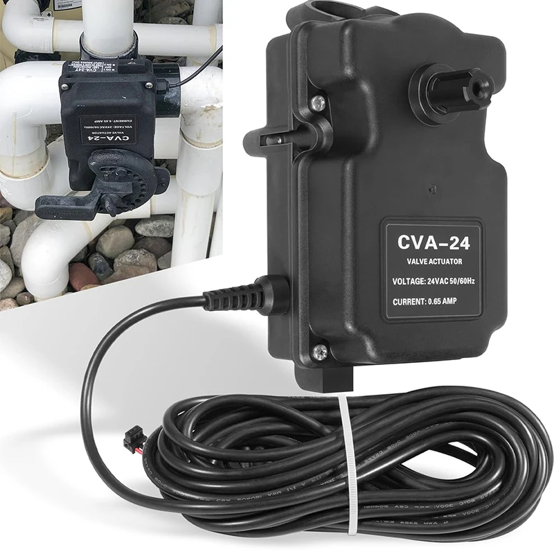 263045 CVA-24T Valve Actuator 180 Degree Rotation, 24 Volt AC Pool and Spa Actuator, for Ortega and Jandy 3-Port Valves