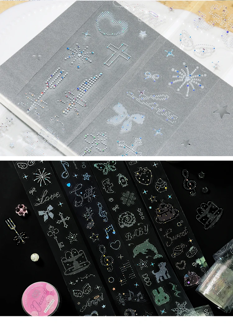 40mm * 3m Diamond Declaration Series Kawaii 3D Heißpräge-Stanzband DIY Tagebuch Scrapbook Ästhetische Schreibwaren – Detail 15