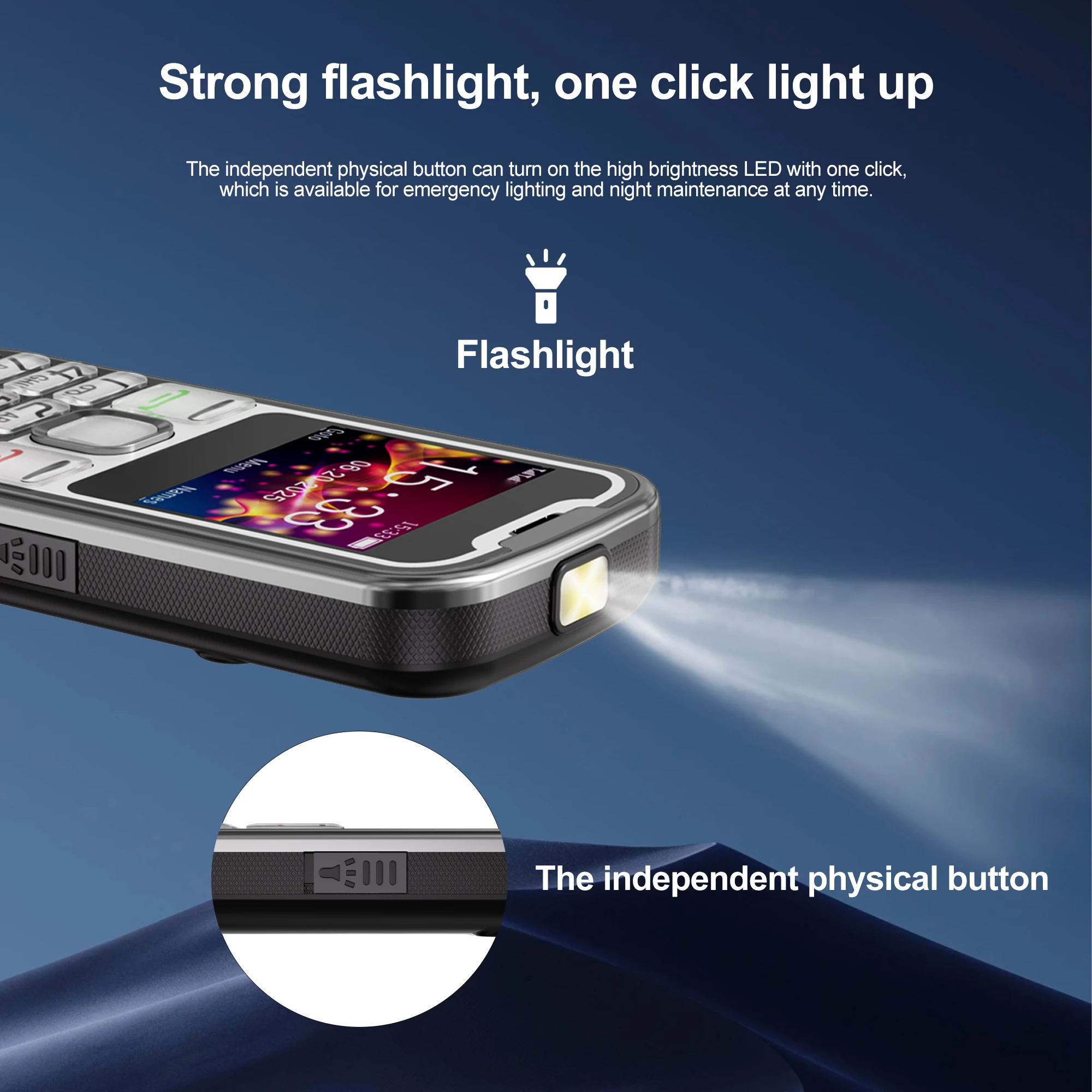 SERVO W26 Громкий динамик для мобильного телефона, двойной SIM-карты, режим ожидания, набор скорости, запись вызовов, фонарик, вибрация, FM, 2G, GSM, кнопка, мобильные телефоны