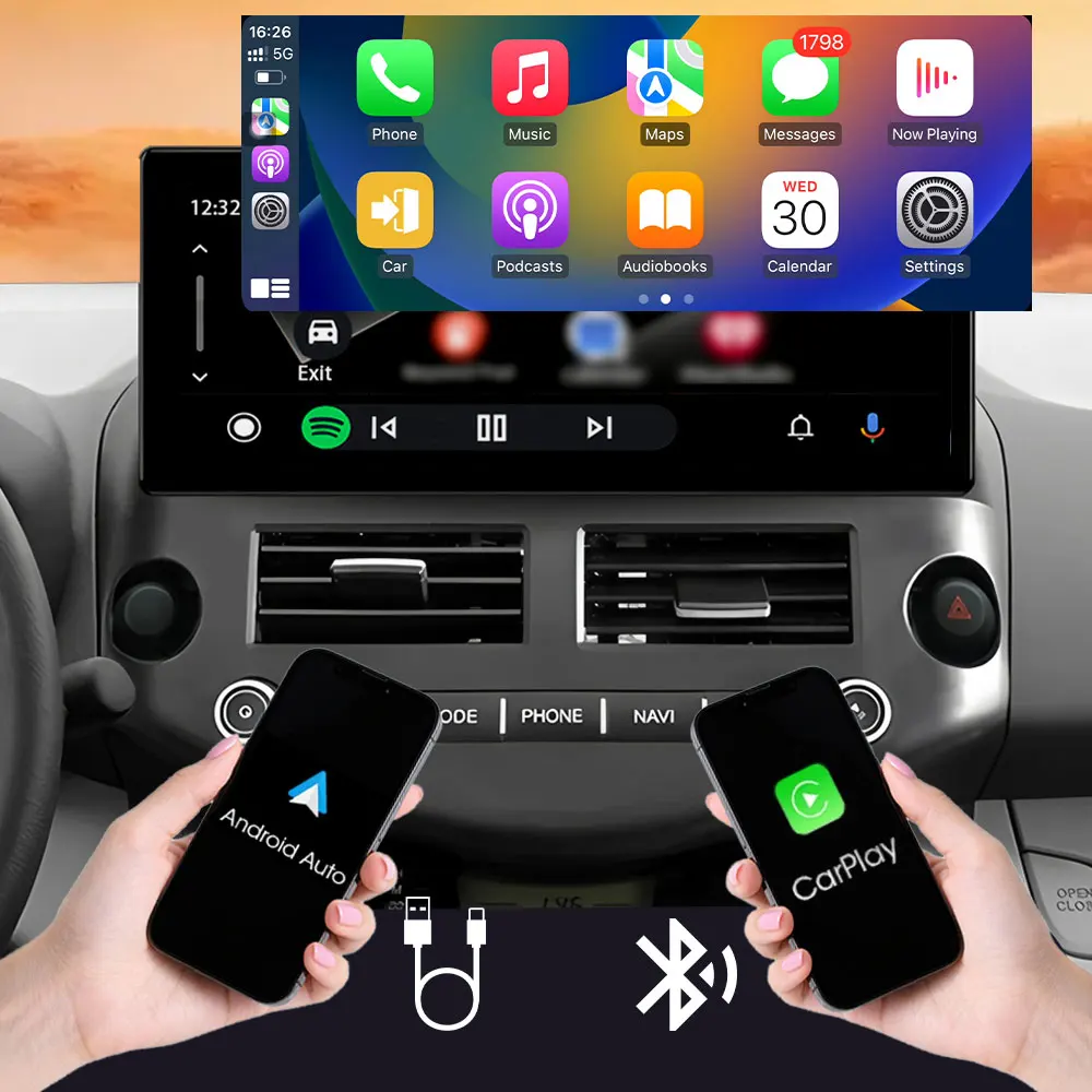Car Radio For Geely Coolray 2019 - 2020 Car Video 12.3 inch Android 16 Auto Ultra-thin Large Screen Wireless CarPlay GPS Navi