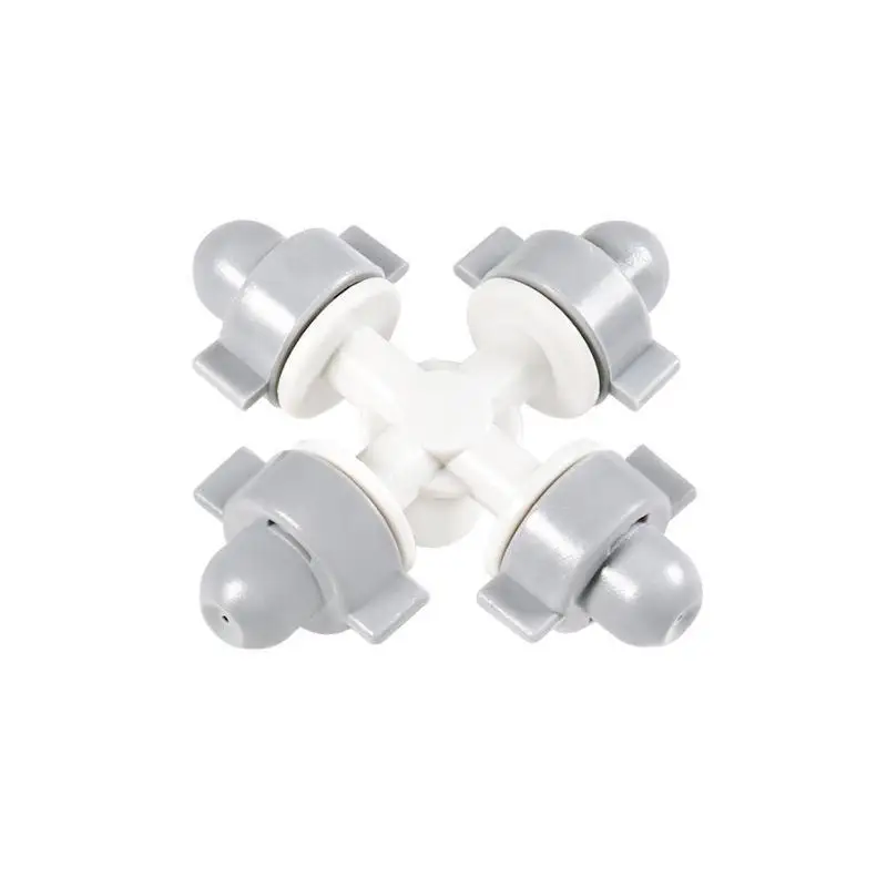 10pcs 1/4 Inch Light Green Mist Spray Nozzle With Connector For Garden Greenhouse Watering Cooling
