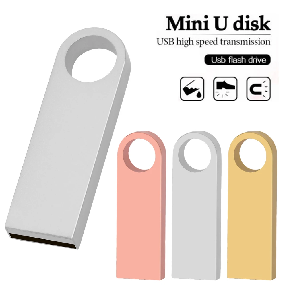 High Speed Pendrive Personalizado Logo Metal Usb Flash Drive Memory Stick 32gb 16gb 8gb 4gb Christmas Gifts Gadget Storage Disk