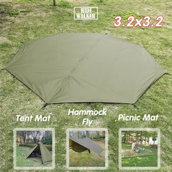 Octagonal Mat 3.2x3.2m for Pyramid Hot Tent Ground Sheet for Tipi Tent Waterproof Picnic Mats Outdoor Multipurpose Tactical Tarp