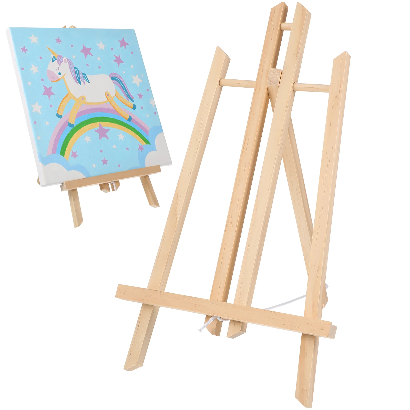 40 Cm Canvas Mini Easel Stand Table for Kids Display Holder Wood Easels Drawing Number Child