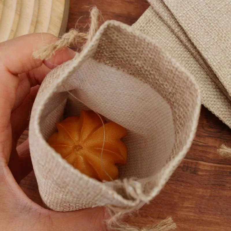 1/20Pcs Easter Drawstring Linen Bags Carrot Burlap Treat Candy Gift Bags Cookie Snack Packing Pouch Decor Party Favors Supplies - Detail 1