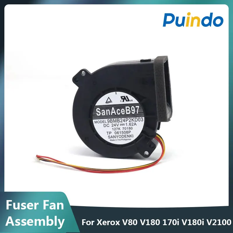 

127K70180 Original Fuser Fan Assembly For Xerox Versant V80 V180 170i V180i V2100 3100 3100i Exit Cooling Fan