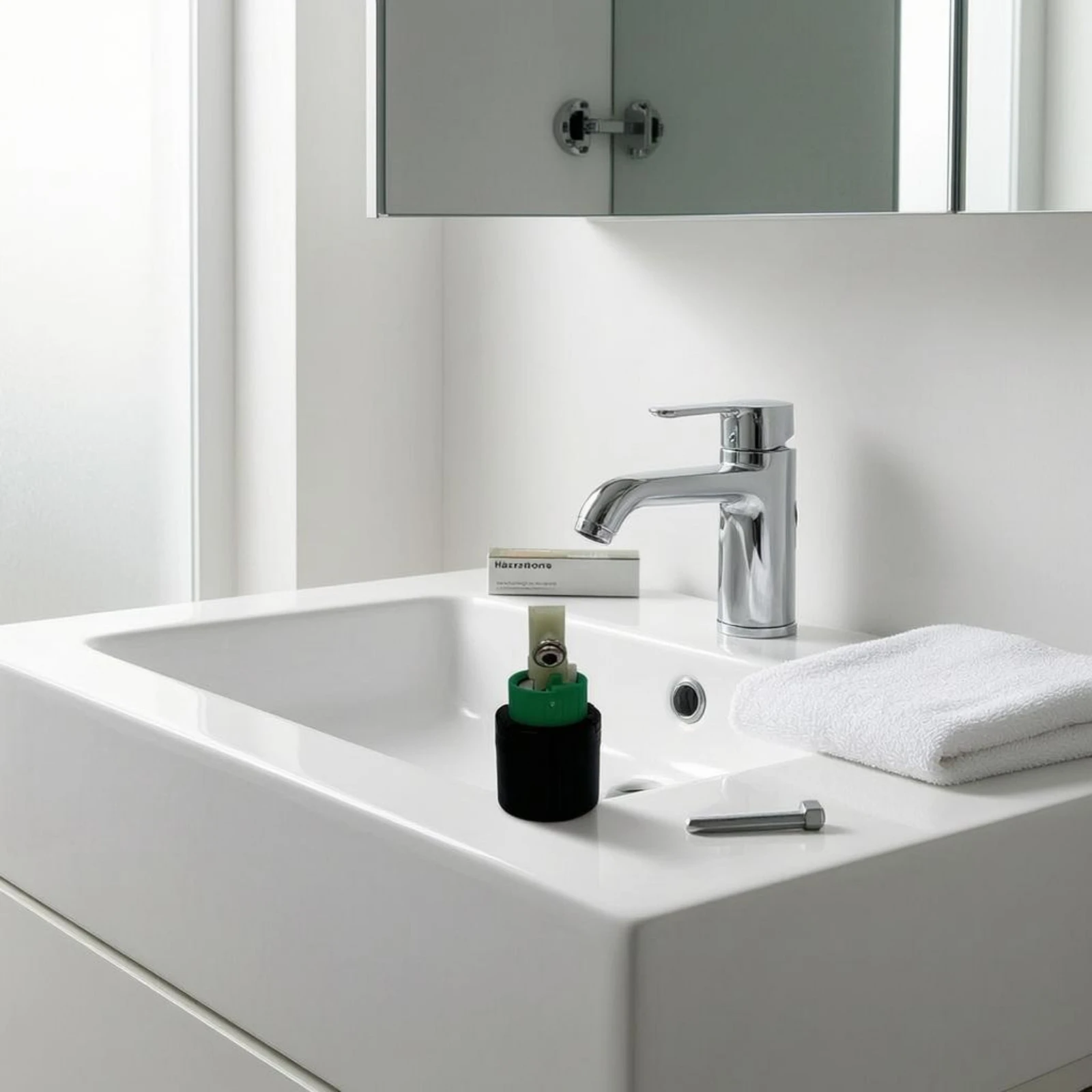 Single-Hole Faucet Cartridge Compact Replacement Cartridge Ceramic Valve Insert Green Band Plumbing Part Blue Sealing Rings