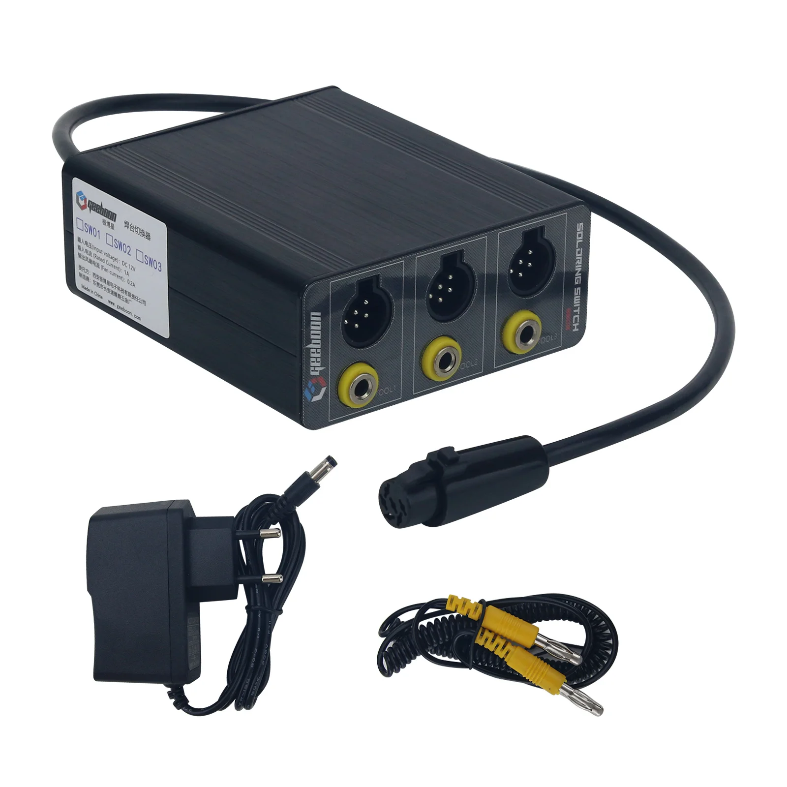 GEEBOON SW03 (TA305/TC22/JBC) Soldering Station 3-Channel Switcher Multi-channel Expansion 3 Working Station in stock
