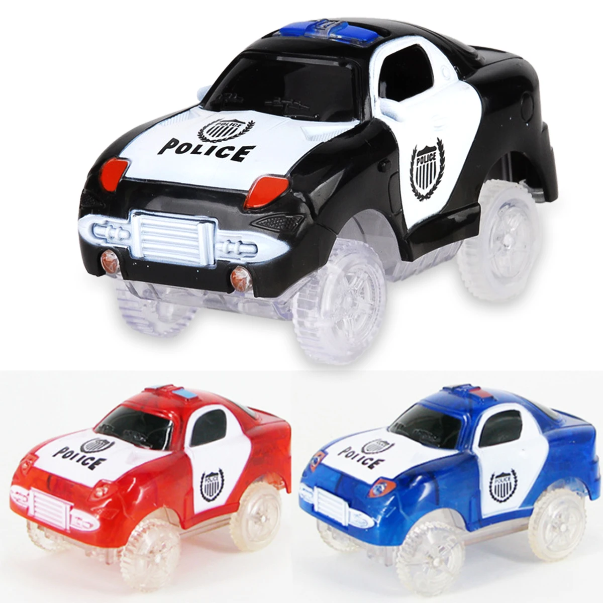 

Mini Tracks Cars, LED Light Race cars for Magic Tracks Glow in the Dark, Compatible with Most Car Tracks Gifts for Kids
