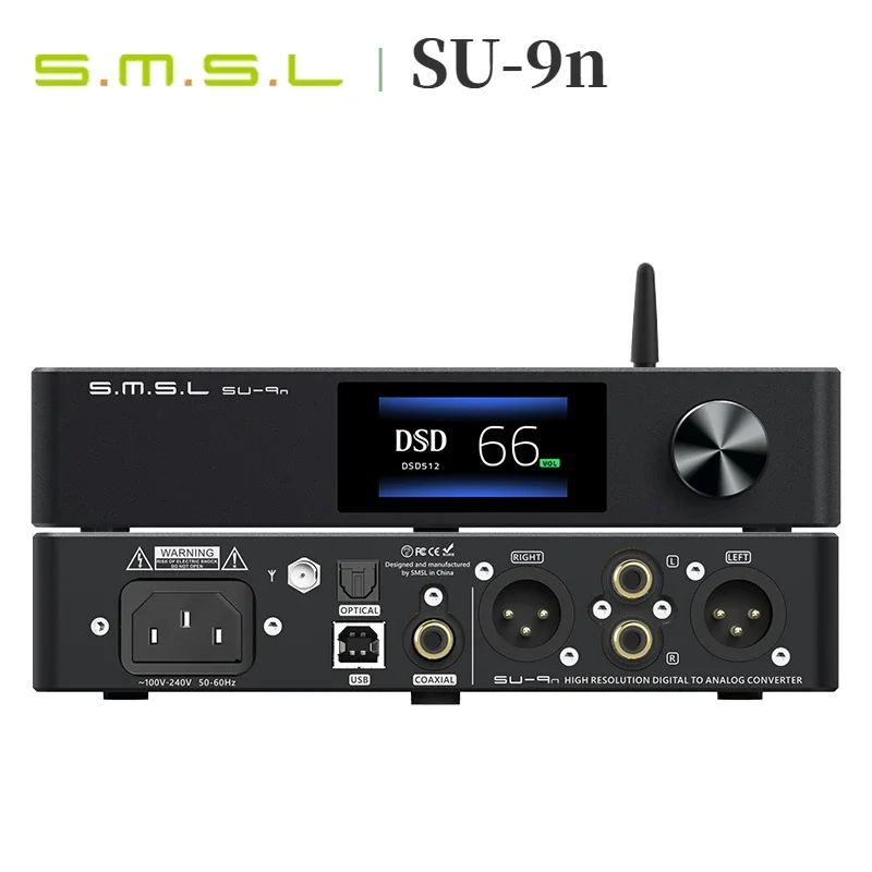 SMSL SU-9n Decoder Bluetooth 5.0 ES9038Pro DAC DSD512 PCM768kHz/32Bit USB Balanced Decoder SMSL SU-9 SU9N