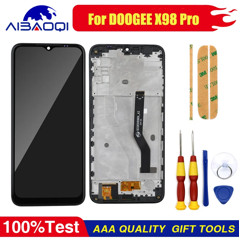 XUNQIYI 100% New Original Touch Screen For DOOGEE X98 Pro N50 Pro N50S LCD Display With Frame Replacement Parts