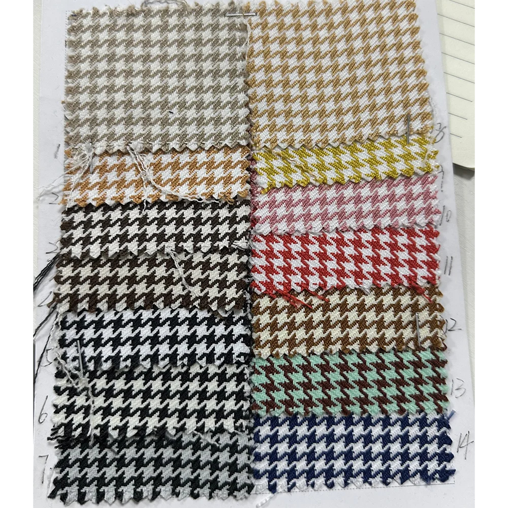 Elegant Peak Lapel Lady Set Chic Houndstooth Straight Double Breasted 2 Pieces High Quality Daily Office Smart Casual Women Suit