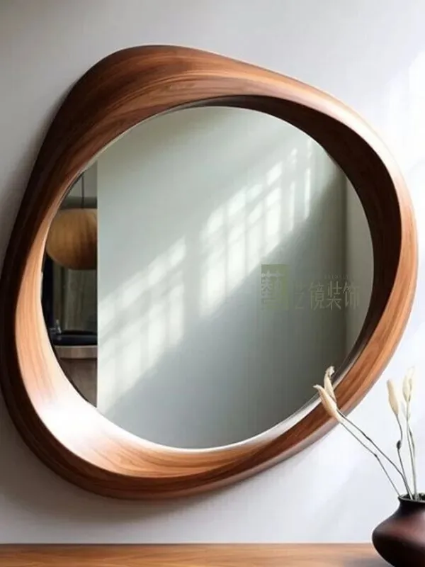 Nordic Irregular Wall Mounted Vanity Mirror Art Decor Wall Mirror  Side Background Wall Bathroom Bedroom Wall  Mirror Home Decor