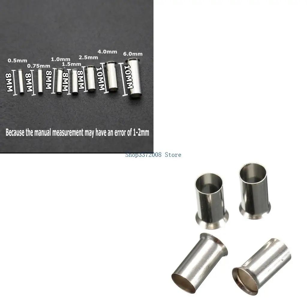  5-6.0mm² Cable Connectors Set with Storage Box Quality Wire End Ferrules Assortment, 600pcs Set for Wire Connection