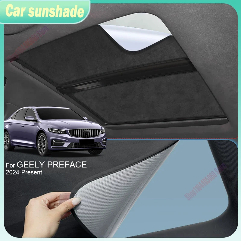 per-geely-preface-2024-presente-tettuccio-parasole-in-tessuto-scamosciato-anti-uv-con-adsorbimento-elettrostatico-isolamento-termico-per-auto