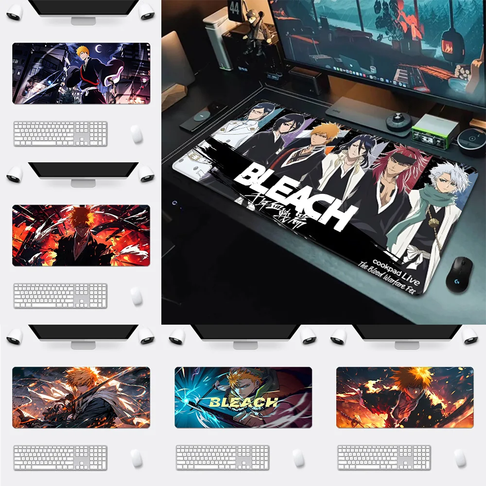 Mousepad HD Printing Computer Gamers Locking Edge Non-slip Mouse Pad Anime Bleach XXL90x40cm Keyboard PC Desk Pad