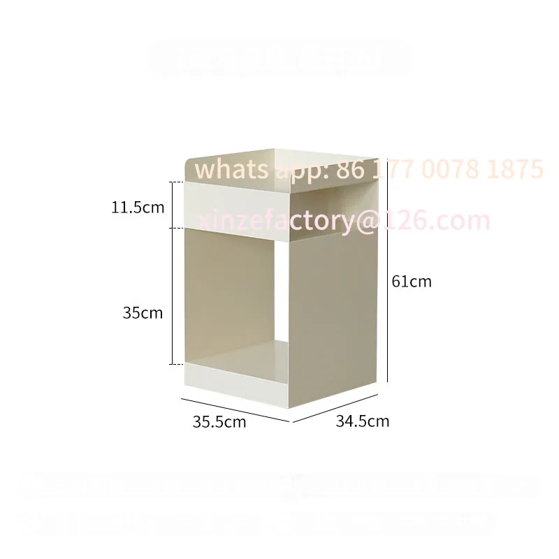 Customizable Sofa Side Table Home Bedroom Netflix Bedside Table Removable Cart Storage Side Table Carbon Steel