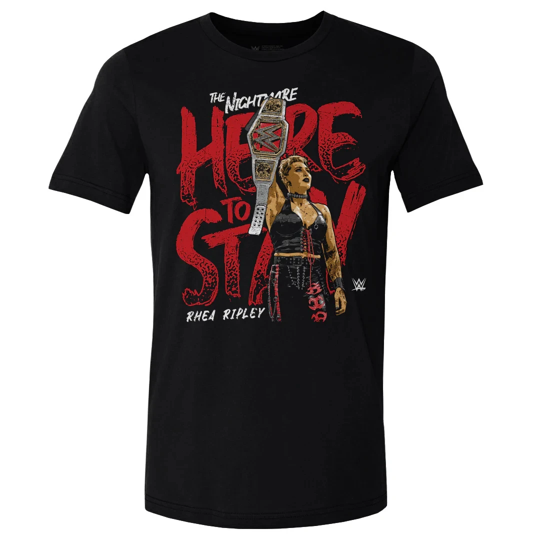 2024 Summer Men's 3D Printed Wrestler Rhea Ripley T-shirt Children's Street Sports Top