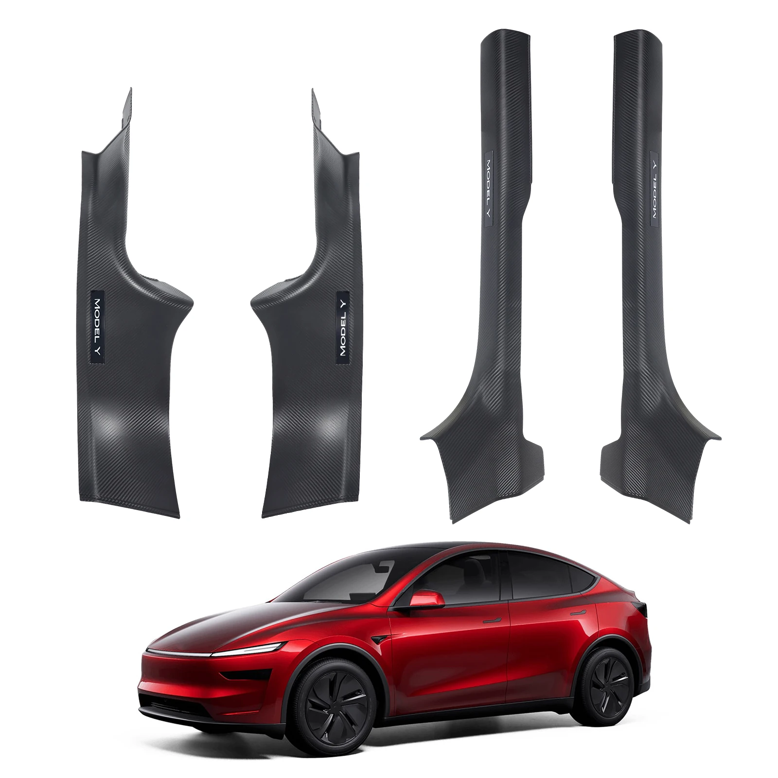 

4Pcs For Tesla Model Y Juniper 2026 2025 Front Rear Threshold Strip Door Sill Protector ABS Anti-kick Guard Interior Accessories