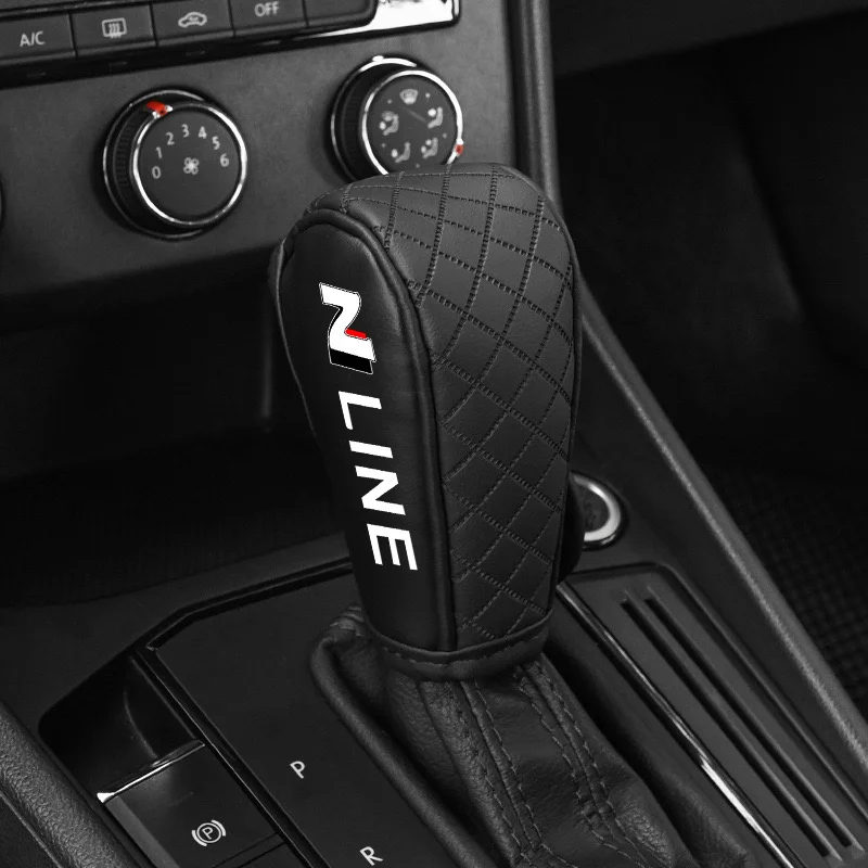 Car Gear Shift Cover Manual Leather Automatic Transmission For Hyundai N Line i30 Kona Tucson Sonata Elantra Veloster Accessory - view 2