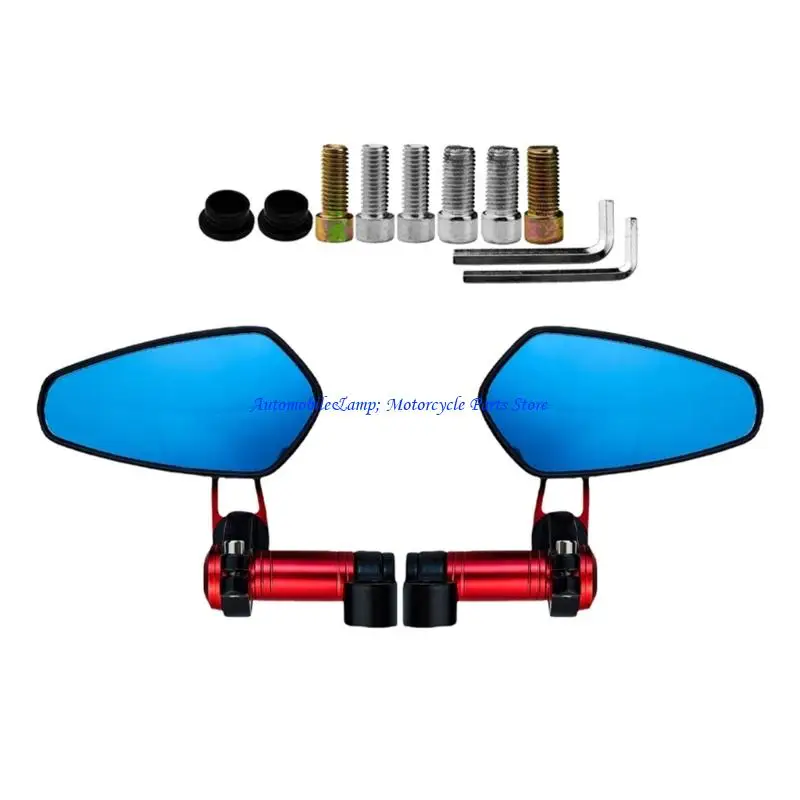 H7BD Anti Glares Motorcycle Mirror Wide Coverage Handlebar Side Rear View Mirro