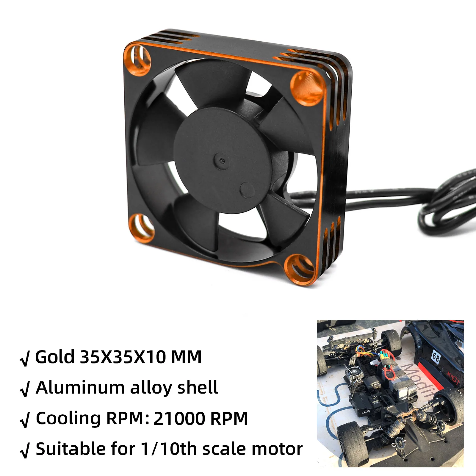 RC 25/30/35/40/50mm Lüfter 28000 U/min Wärmeableitung Lüfter für RC Crawler 1/10 1/8 1/5 Motor Bürstenlosen/Gebürstet ESC RC Auto