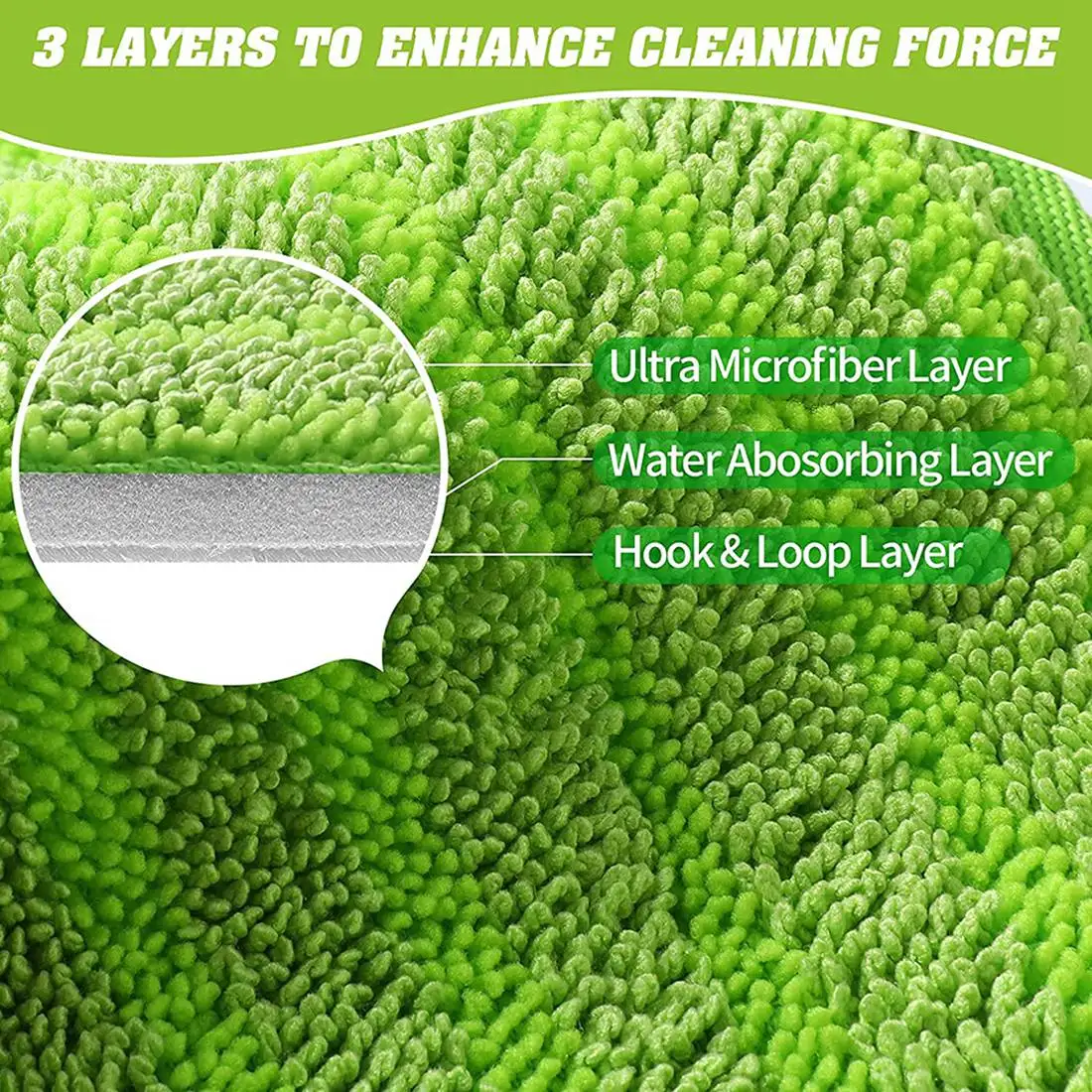 Steam mop accessories 6 Washable/Reusable Microfiber Mop Pads Compatible with Swiffer Wet Jet