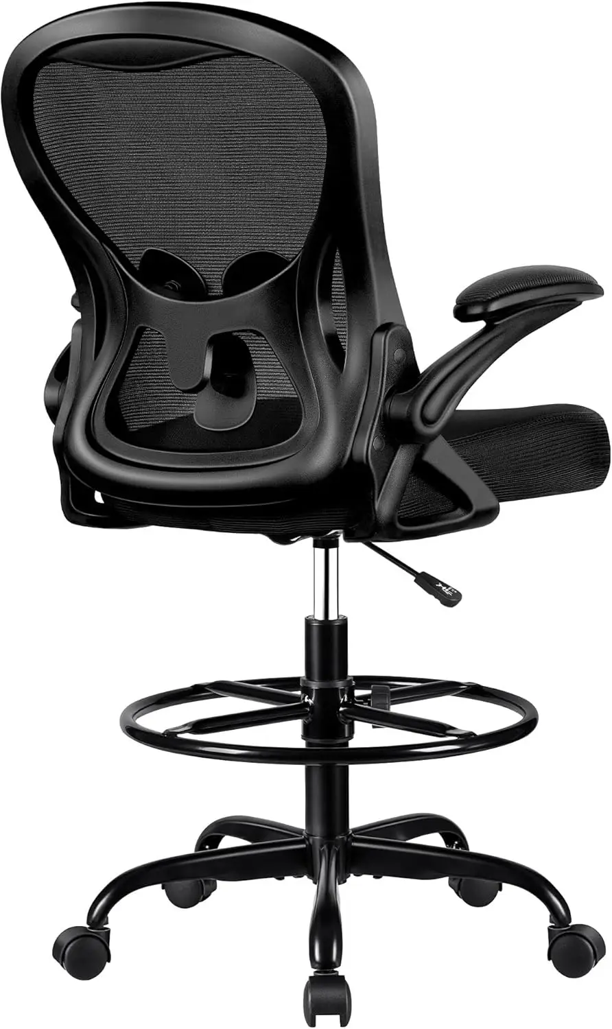 Drafting Chair, Tall Office Chair Ergonomic Standing Desk Chair, Lumbar Support Computer Chair Swivel Task Rolling Chair