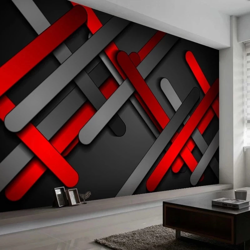 Custom 3D Mural Modern Abstract Geometric Lines Creative Hotel Bedroom Wallpaper Living room sofa TV background wall restaurant