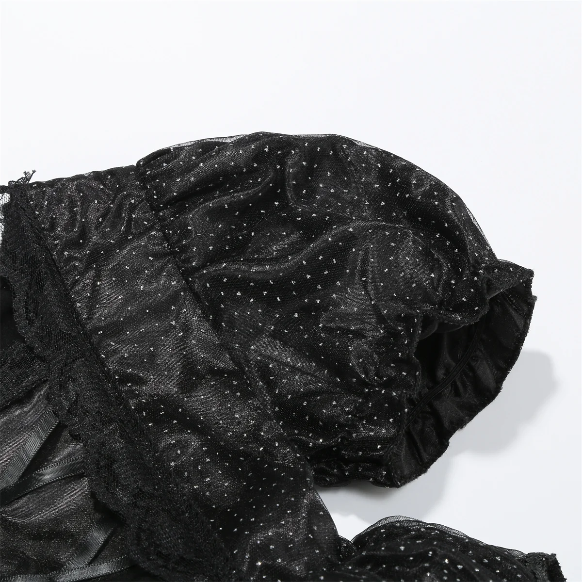 Maleficent-Kostümset für Kinder, Mädchen-Böse-Königin-Outfit, Deluxe Schwarzes Tüllkleid mit Accessoires für Karnevalsparty und Rollenspiel – Detail 10